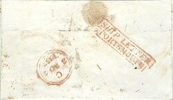 Stamps &amp; CoversUnited States: 1837 outer letter sheet to London ...