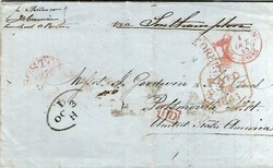 Stamps &amp; CoversUnited States: 1845 incoming entire from Le Havre ...