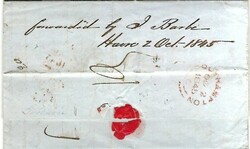 Stamps &amp; CoversUnited States: 1845 incoming entire from Le Havre ...