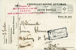 Postal History France – Türkiye: 1916 (3 July). Ottoman Red ...
