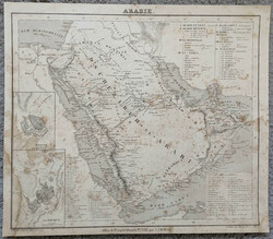 Postcards & Ephemera Saudi Arabia: Map of Arabia from J. J. Hellert ...