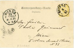 Montenegro Montenegro: 1897 postcard of Jajce Waterfall to Austria ...