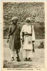 Pakistan Pakistan: Unused photo postcard titled ‘Afridis. The ...