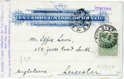 Brazil Brazil: 1904 Rio De Janeiro multi view postcard to Leicester, ...