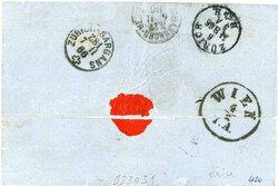 Postal History Austria Levant – Lebanon: 1866 (24 January). Folded ...