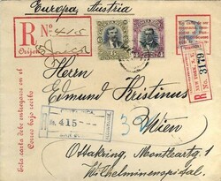 Costa Rica Costa Rica: 1904 20c registered stationery envelope to ...
