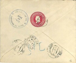 Costa Rica Costa Rica: 1904 20c registered stationery envelope to ...