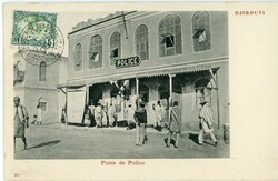 Postcards Djibouti: 1906 postcard titled ‘Poste de Police’. ...