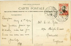 Vietnam Indochina Cholon Pagoda 1912 to Rochester ed Ladeveze Vietnam ...