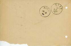 Postal History Ottoman Yemen: 1894 (January). Cover to Saaz, Austria ...