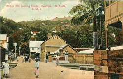 St. Lucia St. Lucia: Postcard to United States titled ‘Bridge Str. ...