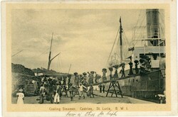 St. Lucia St. Lucia: 1910 postcard to United States titled ‘Coaling ...