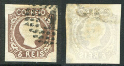 Stamps & Covers Portugal: 1856 King Pedro V 5r. with dotted ‘1’ ...