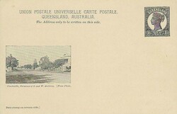 Australia Australia – Queensland: c.1900 1½d picture stationery ...