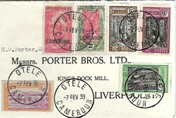 Colonies French Cameroun: 1938 (7 Fev) envelope to Liverpool franked ...