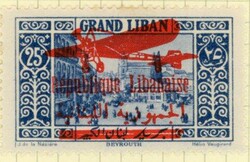StampsLebanon: 1929-30 Pictorial stamps overprinted and surcharged ...