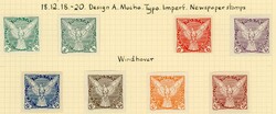 Stamps Czechoslovakia: 1918-20 Newspaper Stamps imperf. mint o.g. set ...