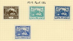 Stamps Czechoslovakia: 1919 Hradcany perf. 13 1/2 mint o.g. set. * ...