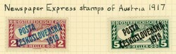 Stamps Czechoslovakia: 1919 newspaper express stamps of 1917 of ...