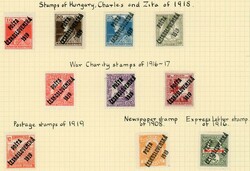 Stamps Czechoslovakia: 1919 various stamps Hungary overprinted ...