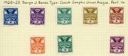 Stamps Czechoslovakia: 1920-25 dove with letter mint o.g. set. * ...