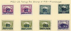 Stamps Czechoslovakia: 1922 Postage Due stamps surcharged mint o.g. ...