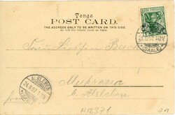 Tonga Tonga: 1907 postcard used in Germany titled ‘Neiafu Vavau. ...