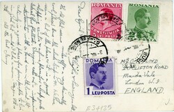 Romania Bucharest photocard 1935 to England Romania: 1935 photo ...