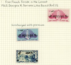 Stamps Syria & Lebanon: 1942-43 Free French Forces mint o.g. ...