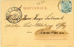 Postcards Czechoslovakia: 1900 postcard of Podivina to Poland franked ...