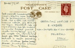 Stamps & Covers Spanish Civil War: 1938 (17 May). Postcard from Dover ...