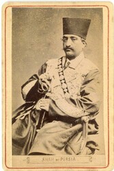 Postcards Iran: Mozaffareddin Shah Qajar CDV. 68 x 104mm. (B34935)