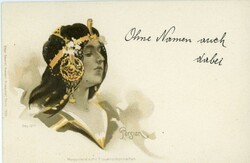 Postcards Iran: Unused Art Nouveau postcard of Persian Woman. (B34949)