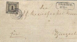 Postal History German States: Baden: 1852 part entire to Weingarten ...