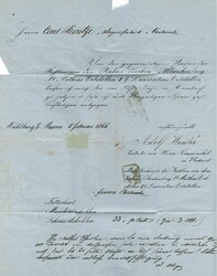 Postal History German States: 1865 (10 Feb) part printed internal ...