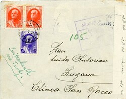 Postal History Iran: 1942 censored cover to Italy endorsed ...
