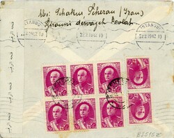 Postal History Iran: 1942 censored cover to Italy endorsed ...