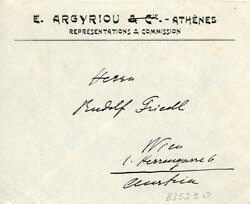 Republic (post 1940) Greece: 1913 E. Argyriou imprinted cover to ...