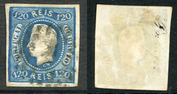 Stamps &amp; CoversPortugal: 1866 King Luis 120r. deep blue with ...