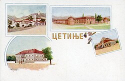 Serbia Montenegro: Unused multi view postcard of Cetinje. (B35418)