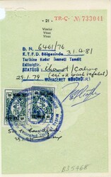 TurkishTurkish Cyprus: 1981 Passport Visa Page franked with two 5TL ...