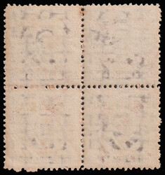 1946 15c Marty block of 4 wmkd optd and surcharged 30c, no gum. ...