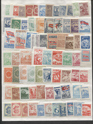 1949 Accumulation of 72 different stamps from 1950´s, mixed with ...