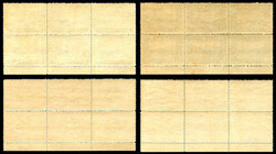 1936 40th Anniv. of Postal Service set in blocks of 6 with imprint ...