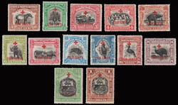 1918 NORTH BORNEO optd with Red Cross and surcharged "FOUR CENTS"