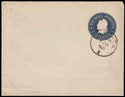 ARGENTINA 1901 pre-stamped 5c envelope first day cancelled