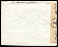 FRANCE 1944 forgery of General Pétain 1.5f block of 4 with right ...