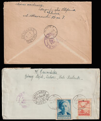 POLAND 1946-47 Three Airmail covers sent to New York, two registered