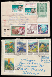 SOVIET UNION Seven covers very nice franked, incl. 2 registered, all ...