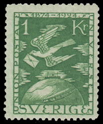 SWEDEN 1924 UPU 1kr. Mi:171